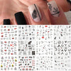 Nail Art Sticker Water Transfer Decals Set Slider Tattoo Foil Manicure Decoration Free shipping Butterfly Halloween Nail sticker