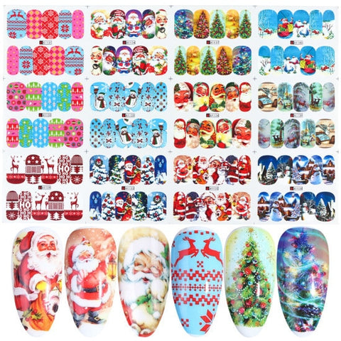 Nail Art Sticker Water Transfer Decals Set Slider Tattoo Foil Manicure Decoration Free shipping Butterfly Halloween Nail sticker