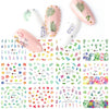 Nail Art Sticker Water Transfer Decals Set Slider Tattoo Foil Manicure Decoration Free shipping Butterfly Halloween Nail sticker