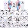 Nail Art Sticker Water Transfer Decals Set Slider Tattoo Foil Manicure Decoration Free shipping Butterfly Halloween Nail sticker