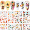 Nail Art Sticker Water Transfer Decals Set Slider Tattoo Foil Manicure Decoration Free shipping Butterfly Halloween Nail sticker