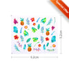 Harunouta Black Lines Flower Leaves Water Decals Stickers Floral Face Marble Pattern Slider For Nails Summer Nail Art Decoration