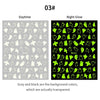 Luminous Effect 3D Leaf Flower Design Hallowee Nail Art Shinning Glitter Nail Art Sticker Decoration Manicures Tips Tool  Summer