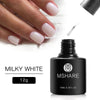 MSHARE Milky White Gel Nail Polish Varnish Soak Off Cured with Nail Dryer Lacquer Milk