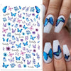 Black White Butterfly 3D Nails Sticker Geometry Decals Flower Gold DIY Decals Designs For Nail Art Manicures Decorations Salon