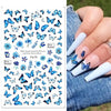 Black White Butterfly 3D Nails Sticker Geometry Decals Flower Gold DIY Decals Designs For Nail Art Manicures Decorations Salon