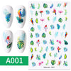 Sexy Lady Shaped 3D Nail Stickers Character Face Image Leaves Flower Decals Slider Black White DIY Nail Art Decorarion