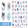 Sexy Lady Shaped 3D Nail Stickers Character Face Image Leaves Flower Decals Slider Black White DIY Nail Art Decorarion