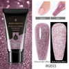BORN PRETTY 30/20ml Glitter Acrylic Gel Finger Extension Silver Pink Extension Gel Soak Off Nail Art Gel Varnish