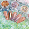 Mixed Rose Gold Nail Glitter Set Holographic Mirror Hexagon Sequin Flakes