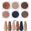 Mixed Rose Gold Nail Glitter Set Holographic Mirror Hexagon Sequin Flakes