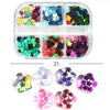 Mixed Rose Gold Nail Glitter Set Holographic Mirror Hexagon Sequin Flakes