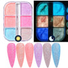 Mixed Rose Gold Nail Glitter Set Holographic Mirror Hexagon Sequin Flakes