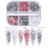 Mixed Rose Gold Nail Glitter Set Holographic Mirror Hexagon Sequin Flakes