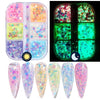 Mixed Rose Gold Nail Glitter Set Holographic Mirror Hexagon Sequin Flakes