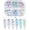 Mixed Rose Gold Nail Glitter Set Holographic Mirror Hexagon Sequin Flakes