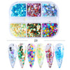 Mixed Rose Gold Nail Glitter Set Holographic Mirror Hexagon Sequin Flakes