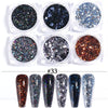 Mixed Rose Gold Nail Glitter Set Holographic Mirror Hexagon Sequin Flakes