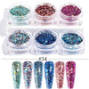 Mixed Rose Gold Nail Glitter Set Holographic Mirror Hexagon Sequin Flakes