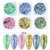Mixed Rose Gold Nail Glitter Set Holographic Mirror Hexagon Sequin Flakes