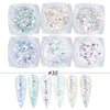 Mixed Rose Gold Nail Glitter Set Holographic Mirror Hexagon Sequin Flakes