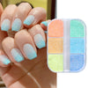 Nail Art Sugar Powder Shiny Candy Nail Chrome Pigment Dust Pink Blue Green Glitter Chrome Powder Sequin Manicure Decor