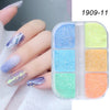 Nail Art Sugar Powder Shiny Candy Nail Chrome Pigment Dust Pink Blue Green Glitter Chrome Powder Sequin Manicure Decor