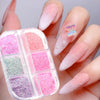 Nail Art Sugar Powder Shiny Candy Nail Chrome Pigment Dust Pink Blue Green Glitter Chrome Powder Sequin Manicure Decor