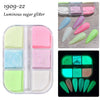 Nail Art Sugar Powder Shiny Candy Nail Chrome Pigment Dust Pink Blue Green Glitter Chrome Powder Sequin Manicure Decor