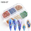 Nail Art Sugar Powder Shiny Candy Nail Chrome Pigment Dust Pink Blue Green Glitter Chrome Powder Sequin Manicure Decor