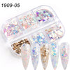 Nail Art Sugar Powder Shiny Candy Nail Chrome Pigment Dust Pink Blue Green Glitter Chrome Powder Sequin Manicure Decor