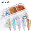Nail Art Sugar Powder Shiny Candy Nail Chrome Pigment Dust Pink Blue Green Glitter Chrome Powder Sequin Manicure Decor