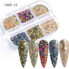 Nail Art Sugar Powder Shiny Candy Nail Chrome Pigment Dust Pink Blue Green Glitter Chrome Powder Sequin Manicure Decor