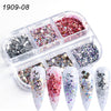 Nail Art Sugar Powder Shiny Candy Nail Chrome Pigment Dust Pink Blue Green Glitter Chrome Powder Sequin Manicure Decor