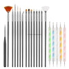 Multiple Nail Art Brush Design Tip Drawing Carving Dotting Nail Pen Builder Flat Liner Acrylic Gel Polish Tool Manicure