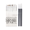Multiple Nail Art Brush Design Tip Drawing Carving Dotting Nail Pen Builder Flat Liner Acrylic Gel Polish Tool Manicure