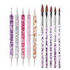 Multiple Nail Art Brush Design Tip Drawing Carving Dotting Nail Pen Builder Flat Liner Acrylic Gel Polish Tool Manicure