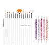 Multiple Nail Art Brush Design Tip Drawing Carving Dotting Nail Pen Builder Flat Liner Acrylic Gel Polish Tool Manicure