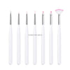 Multiple Nail Art Brush Design Tip Drawing Carving Dotting Nail Pen Builder Flat Liner Acrylic Gel Polish Tool Manicure