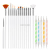 Multiple Nail Art Brush Design Tip Drawing Carving Dotting Nail Pen Builder Flat Liner Acrylic Gel Polish Tool Manicure