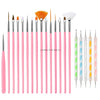 Multiple Nail Art Brush Design Tip Drawing Carving Dotting Nail Pen Builder Flat Liner Acrylic Gel Polish Tool Manicure