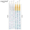 3/7Pcs Professional Manicure UV Gel Brush Pen Transparent Acrylic Nail Art Painting Drawing Brush Phototherapy Tools