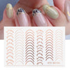 Rose Gold Striping Tape Nail Design Stripe Lines Geometry 3D Slider for Nails Gel Polish Sticker Decals for Manicure