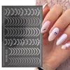 Rose Gold Striping Tape Nail Design Stripe Lines Geometry 3D Slider for Nails Gel Polish Sticker Decals for Manicure