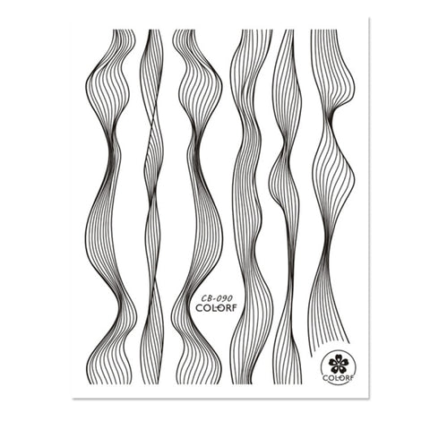 Rose Gold Striping Tape Nail Design Stripe Lines Geometry 3D Slider for Nails Gel Polish Sticker Decals for Manicure