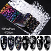 10 Sheets Nail Transfer Foil Marble Nail Art Stickers Retro Pattern Nail Art Decals DIY Nails Accessories 4*100cm