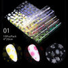 10 Sheets Nail Transfer Foil Marble Nail Art Stickers Retro Pattern Nail Art Decals DIY Nails Accessories 4*100cm