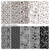 10 Sheets Nail Transfer Foil Marble Nail Art Stickers Retro Pattern Nail Art Decals DIY Nails Accessories 4*100cm