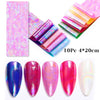 10 Sheets Nail Transfer Foil Marble Nail Art Stickers Retro Pattern Nail Art Decals DIY Nails Accessories 4*100cm