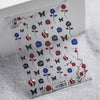 3D Nail Art Stickers Bohemia Gary Flowers Image Nails Stickers for Nails Sticker Decorations Manicure